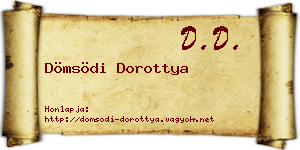 Dömsödi Dorottya névjegykártya